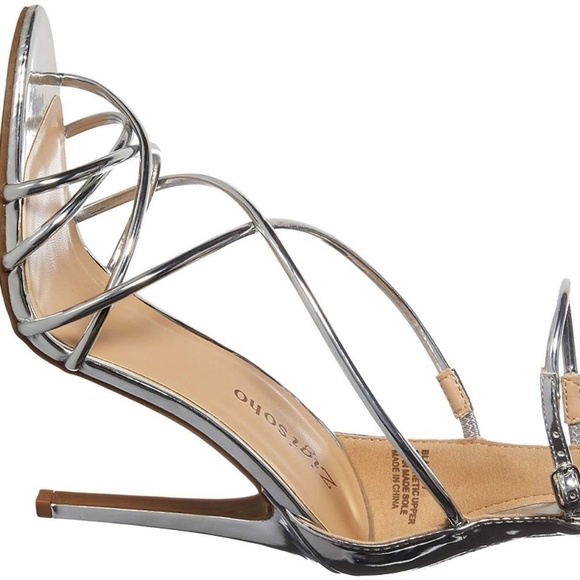 Zigi Soho Women’s Silver Patent Blaker High Heel Sandals Sizes 6.5 to 9 - Picture 4 of 8